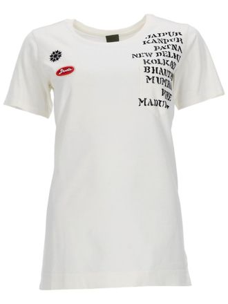 Mr & Mrs Italy Short-Sleeved Cotton T-Shirt with Graphic Emblem and Text