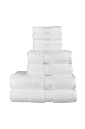 Christy Renaissance Luxury 675GSM Egyptian Cotton 8 Piece Towel Bale in White