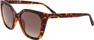 Fossil Womens Havana 54mm Sunglasses