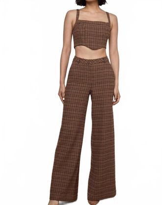 L'agence Tiffany Corset Sleeveless Top In Brown