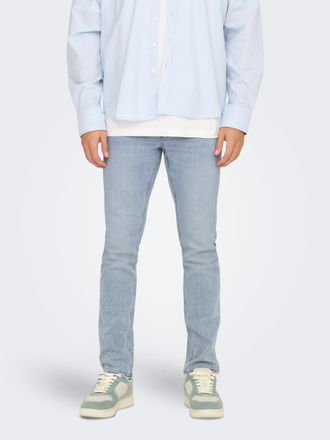 Only & Sons Slim-fit-Jeans ONLY & SONS ONSLOOM SLIM BOX PIM DNM MU OTL, Herren, Gr. 29, L&auml;nge 34, light blau denim, Denim/Jeans, Obermaterial: 50% Baumwolle, 30% 