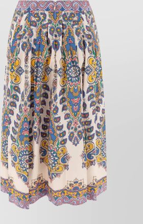 Etro printed high waist midi length skirts