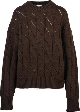 Alysi Truien & Vesten, Dames, Bruin, S, Wol, Maglione Girocollo