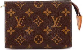 Louis Vuitton Brown Monogram Canvas Toiletry Pouch 15 (Authentic Pre-Loved)