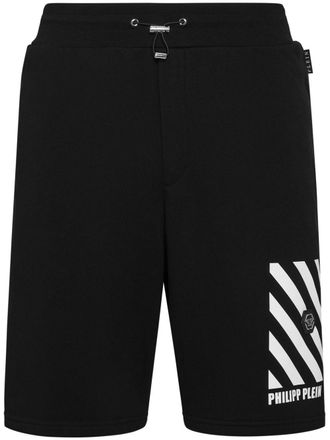 Philipp Plein Shorts sportivi con dettaglio a righe - Nero
