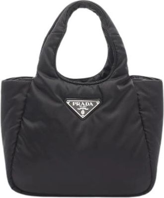 Prada Pre-owned Re-Nylon Padded Handbag - Dames - Vintage Shopper - Zwart - ONE Size - Nylon - Vintage
