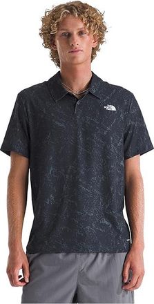 The North Face Adventure Polo Printed Mens Clothing Summit Navy Rock Texture Print : 2XL, Elastane/Polyester