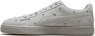 Puma (WMNS) PUMA Suede Studs Grey Lace Up Sneakers 369563-01