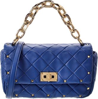 Valentino Rockstud Spike Leather Shoulder Bag