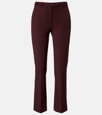 Max Mara Cotton-blend cropped straight pants