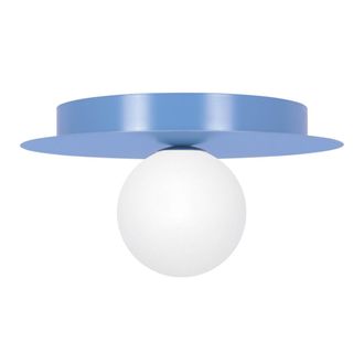 Kaja L&aacute;mpara De Techo Con Pantalla De Disco Azul &Oslash;25cm Robin 1xg9 10w K-5448 Kaja