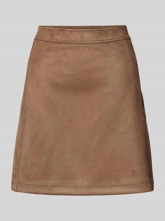 OPUS Minirock in Leder-Optik Modell Relvina cozy in Mittelbraun, Gr&ouml;&szlig;e 40