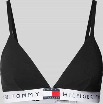Tommy Hilfiger Triangel-BH mit elastischem Label-Bund Modell TH HERITAGE in Black, Größe XL