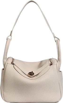 Generic Compatible For Womens Shoulder Bag Crossbody Leather Handbag Lining Zipper Closure(WHITE)