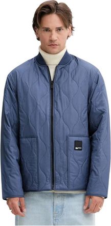 Karl Lagerfeld Lichtgewicht Gewatteerde Jas - Heren - Bomber jackets - Blauw - M - Leer - Jassen