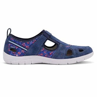 Free Spirit Cleveland Womens Casual Shoes Navy Multi - Blue Suede - Size UK 3