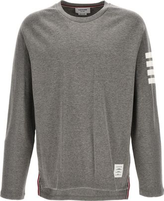 Thom Browne Grey 4 Bar T-shirt