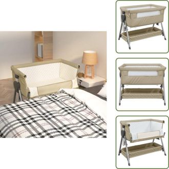 vidaXL Letto per bambini - vidaXL Lettino per Bambini con Materasso Tortora in Tessuto di Lino - Lettino in lino