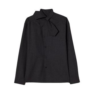 Plan C Camicia con colletto a foulard - - Blouses & Shirts - Donna - Grigio - S