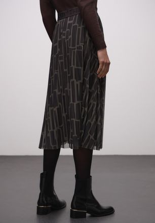 Street One Meshrock STREET ONE, Damen, Gr. 36, schwarzest braun, Web, Obermaterial: 95% Polyester, 5% Elasthan. Futter: 100% Viskose, bedruckt, gemustert, bequem