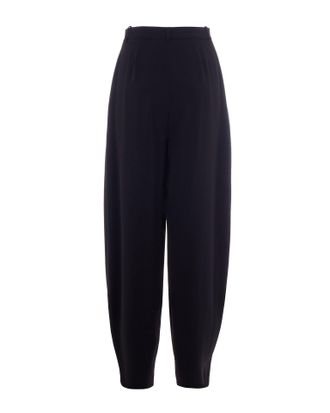Elisabetta Franchi Lightweight Crepe Trousers - Black