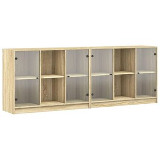 vidaXL Vidaxl - Estanter&iacute;a Con Puertas Madera Roble Sonoma 204x37x75 Cm