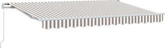 vidaXL Toldo Retr&aacute;ctil 2 Uds. Gris Claro Y Blanco. 3,5 X 2,5 M Vidaxl