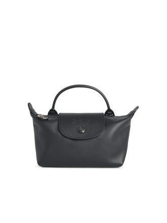 Longchamp Xs Le Pliage Xtra schwarze Lear-Clutch