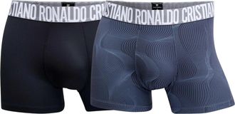 CR7 Cristiano Ronaldo Fashion 2-Pack Microfiber Trunk Boxer Briefs Underwear in Black