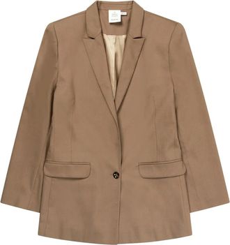 Munthe Klassieke Camel Blazer met klepzakken - Dames - Blazers - Bruin - S - Wol - Jassen
