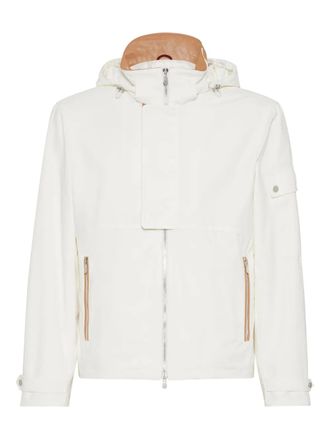 Brunello Cucinelli gabardine jacket - White
