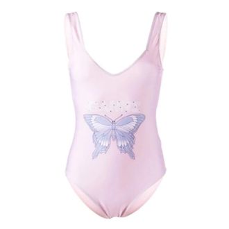 Ganni Dames, Badkleding, Roze, Maat: S Poliester