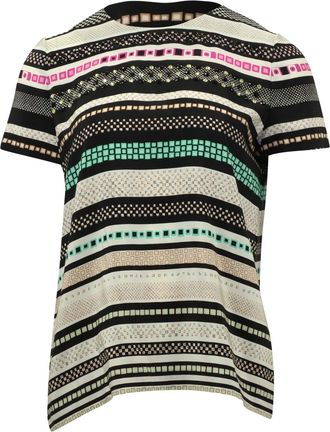 Diane Von Fürstenberg Diane Von Furstenberg Tori Striped Top in Multicolor Silk