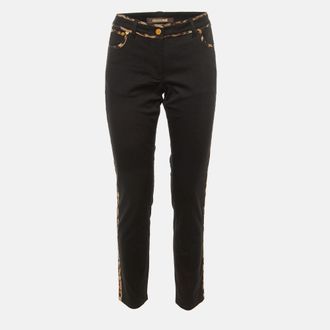 Roberto Cavalli Black Denim Slim Fit Jeans M/waist