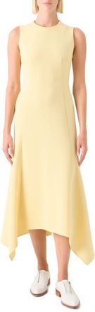 Akris Wool Crepe Midi Dress in Sun at Nordstrom, Size 12