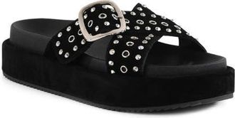 Seychelles Crushing Wave Platform Slide Sandal in Black at Nordstrom, Size 6.5