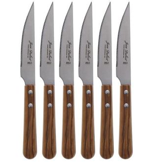 Jean Dubost Jean Dubost Set De Cuchillos Para Steak Madera Marr&oacute;n 21 Cm