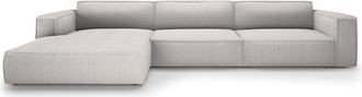 BLOOMINGLOFT 4-Sitzer Design Ecksofa Gaby Cordbezug links