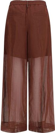 Brunello Cucinelli Womens Brown Cotton Casual Pants