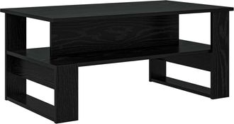 vidaXL Mesa De Caf&eacute; Roble Negro 90 X 50 X 40 Cm Madera De Ingenier&iacute;a Vidaxl