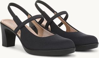 Life Stride Womens Lifestride Evoke J5823F1400 Pump Navy Slingback Block Heel ZAP1638