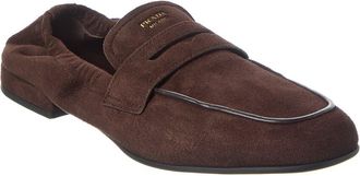 Prada Logo Suede Loafer