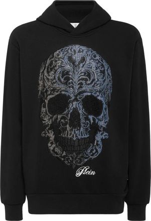 Philipp Plein Fleece Hoodie Sweatshirt Degrade Skull - Heren - Hoodies - Zwart - 2XL - Katoen - Hoodies & sweatvesten