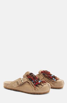 サンダル・ミュール SCAROSSO Gea Suede Mule GEAMULEBEISUED Gea Beige Mules for Women | Scarosso®
