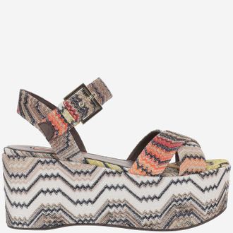 Missoni Plateausandalen aus Viskosemischung