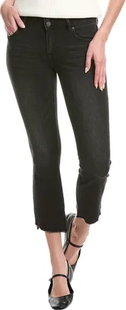 Cabi High-Low Washed Black Crop Jean