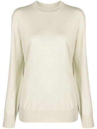 Jil Sander crew-neck wool jumper - women - Wool - 36 - Green