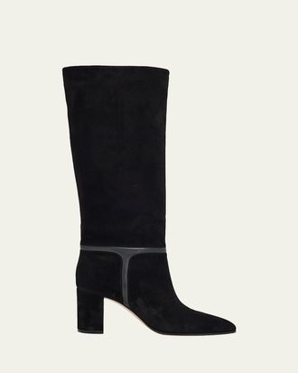 Gianvito Rossi 70mm Suede Knee-High Boots