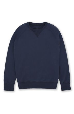 Fortela Harvard Fleece Jersey Raglan Sleeve Sweatshirt in Indigo Rinse at Nordstrom, Size Xx-Large Eu