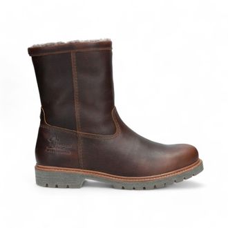 Panama Jack Mens Fedro Igloo C10 Brown Leather Biker Boots